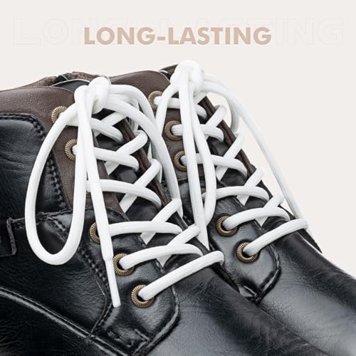 Image of Stepace 2 Pairs Round Heavy Duty Boot Laces for Hiking and Work Boots