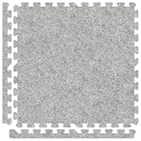 Alessco 6' x 6' (9 pieces) Smoke Premium SoftCarpets Interlocking Comfortable...