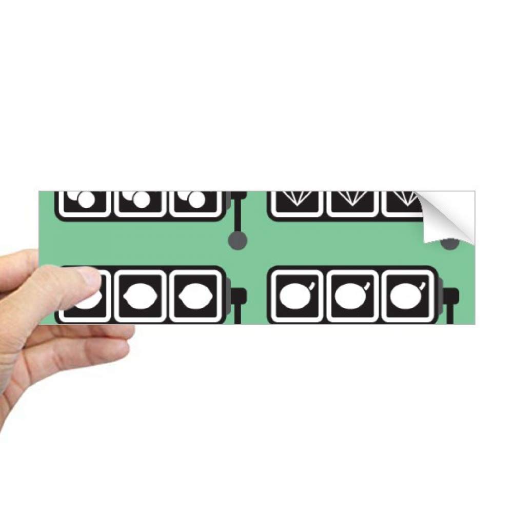 Autocollant rectangulaire pour fenêtre pour personnaliser un vitrage avec une machine à sous