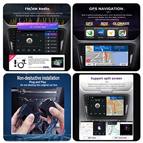Autoradio double Din 9 pouces haut de gamme pour Honda Civic FK FB