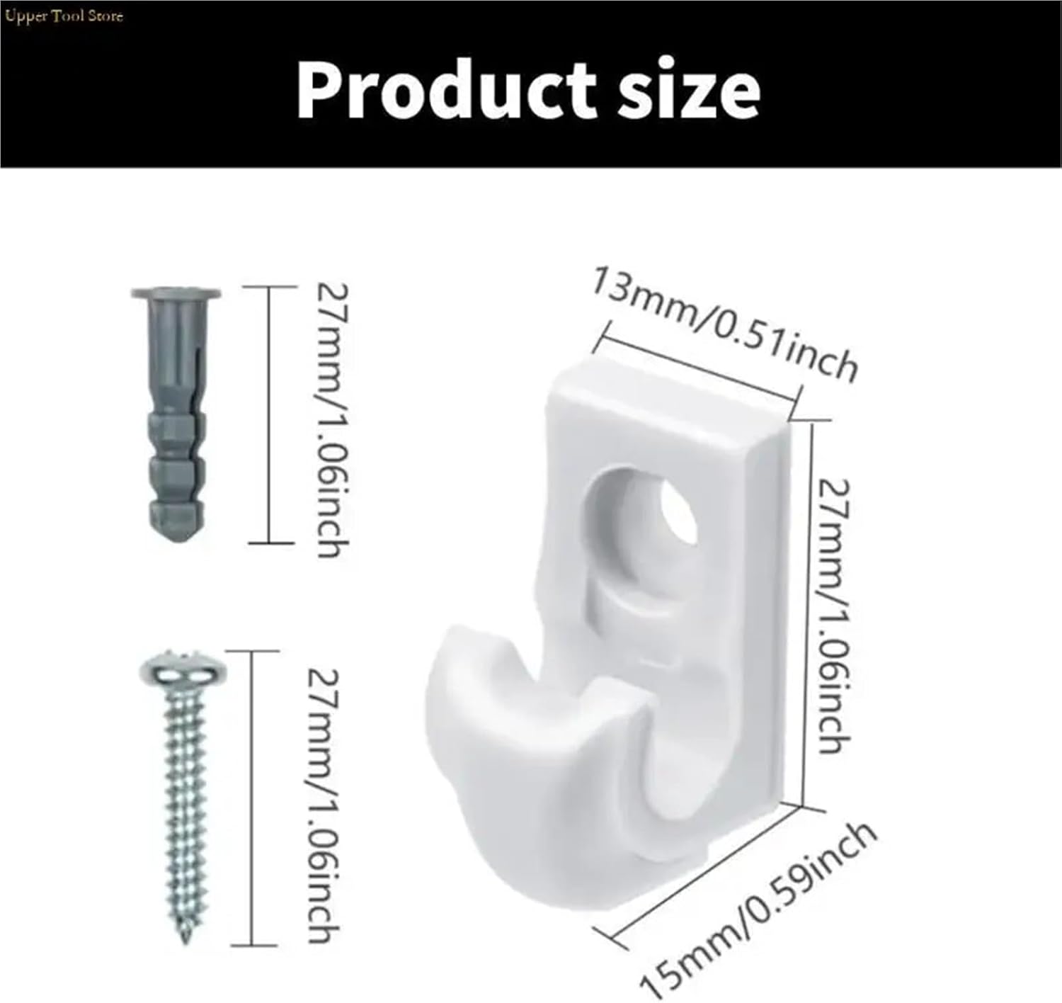 String Light Hanger Hooks 30Pcs Screw Hook Suitable Lamp and Small Fixtures for Party Patio Plants Wind Chimes(White)