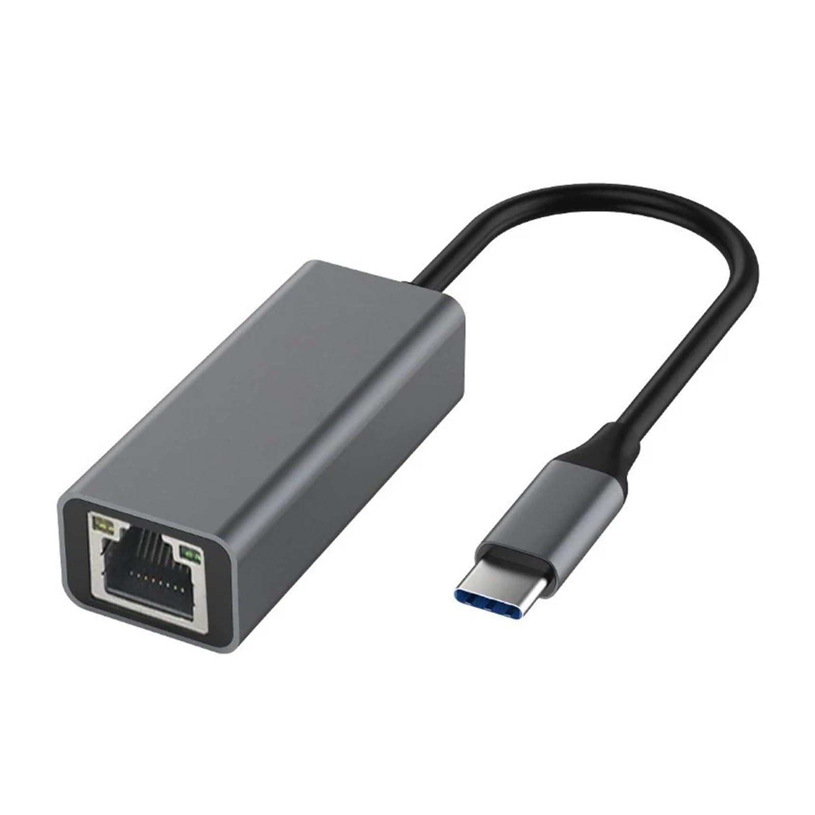 Type C USB Gigabit Ethernet Adapter Cable 1000/100Mbps Type-C to RJ45 LAN Compatible with The Mi Box Switch Network Card(1000M Alu Grey)