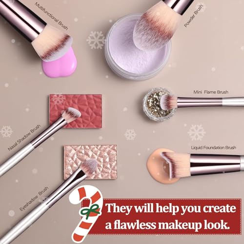 BS-MALL Makeup Brush Set 18 Pcs Premium Synthetic Foundation Powder Concealers Eye shadows Blush Makeup Brushes with black case