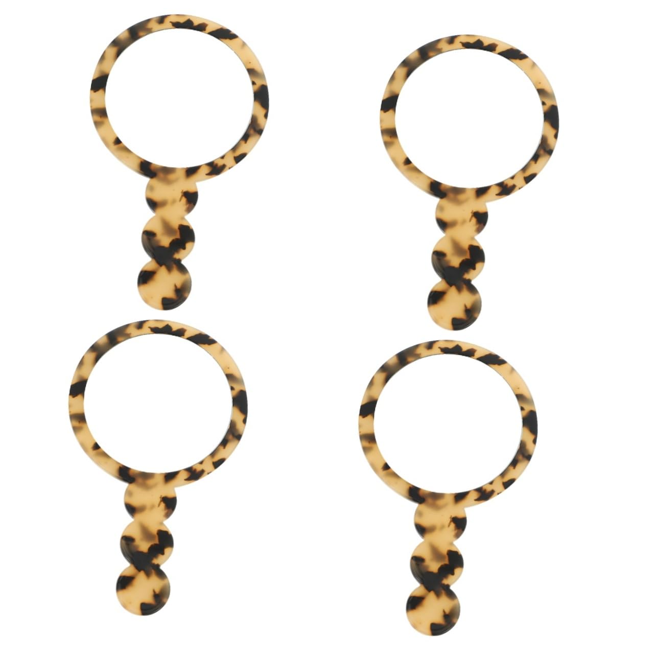 Miroir de maquillage rond et rétro FOMIYES lot de 4 miroirs de poche avec manche sculpté