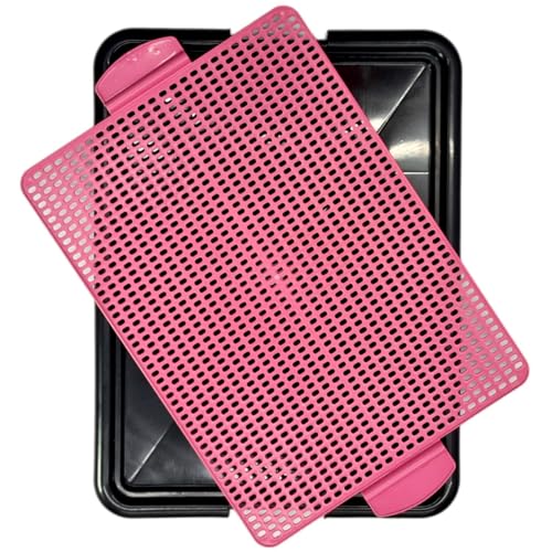 Sanitário Pet Para Cachorro Com Bandeja de Xixi Higiênico (Rosa, Médio)