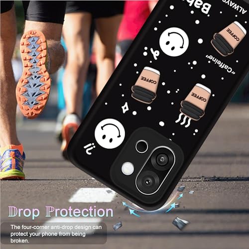 Image of amazon basics Back Case Cover Compatible for OnePlus 13s | Cute Fun Cartoon 3D Ball | Coffee Silicone Case | Camera Protection | Body Protection | Shock Proof | Color Black