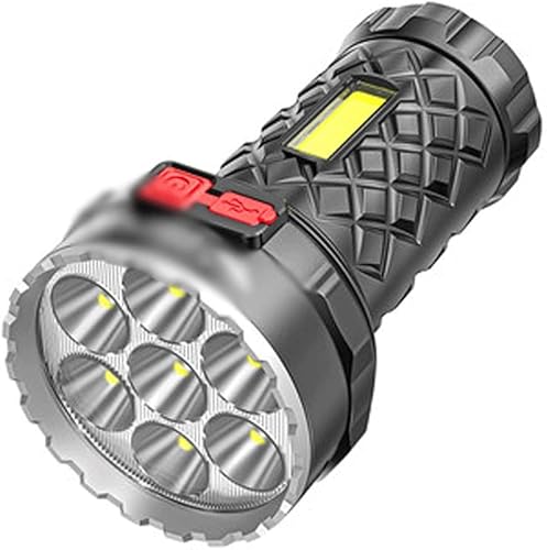 GHGHF Linterna súper brillante potente linterna de luz lateral recargable