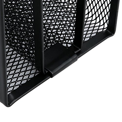 Organizador de letras de malha preta para documentos de correio e mesa, organizador de arquivos para