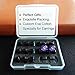FLYUN Earrings For Men, Fake Gauge, Flat Back, Mens Men's Faux Gauge Fake Plug 6Pairs Galaxy Surgical Steel Black Stud Screw Earrings (Green)