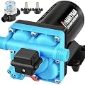 Nakyma RV Water Pump, 12V Water Pump 6.0 GPM 70 PSI High Pressure Water Pump with Pressure Switch, Fresh RV Water Pump 12v for RV Marine Camping Yacht Garden