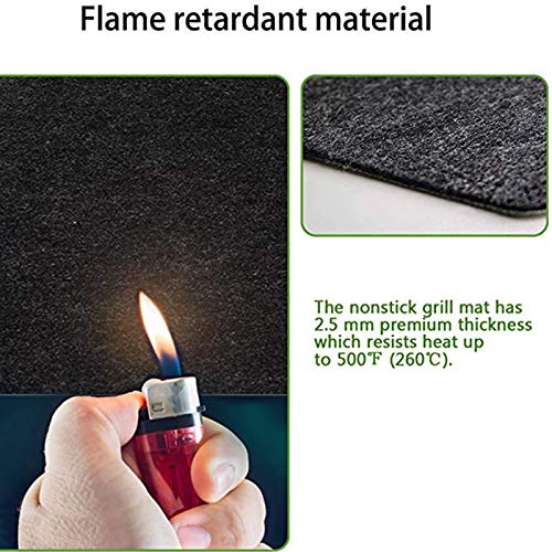Fire Resistent Fireplace Hearth Rug, Rectangular Hearth Pad Polyester Trim Non Slip Mat Protects Floors Patio from Sparks Embers Fire Retardant Fireproof Hearth Area Rug (36\'\'x44\'\') - Thumbnail 7
