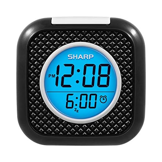 SHARP Pillow Personal Alarm Clock – Wake to Vibration or Beep! - Use on Nightstand or Under Pillow! – Great for Travel or Home Use - Battery Operated - Black