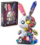 Punk Style Mechanical Rabbit Building Set with LED Light for Boys 8 12+