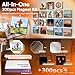 2x2 Inch Square Fridge Magnet Maker Machine Kit - [300Pcs Consumables +100 Sheets Photo Paper, Cutter & Cutting Board] | Photo Magnet Making kit, Custom Badges Complete DIY Kit