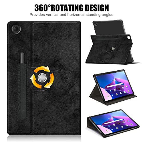 DINGGUAGUA Case for Lenovo M10 Plus 3rd Gen TB128FU,Ultra Slim Folding Stand Cover for Lenovo M10 Plus 10.6 Inch Tablet,Black - Image 6