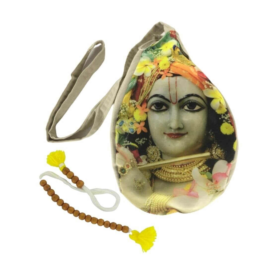 Krishna sac à chant Japa Mala pour pratique mantra quotidien et méditation Jaap