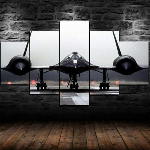 Tableaux decoratifs muraux salon aviation SR-71 peinture sur toile de qualite