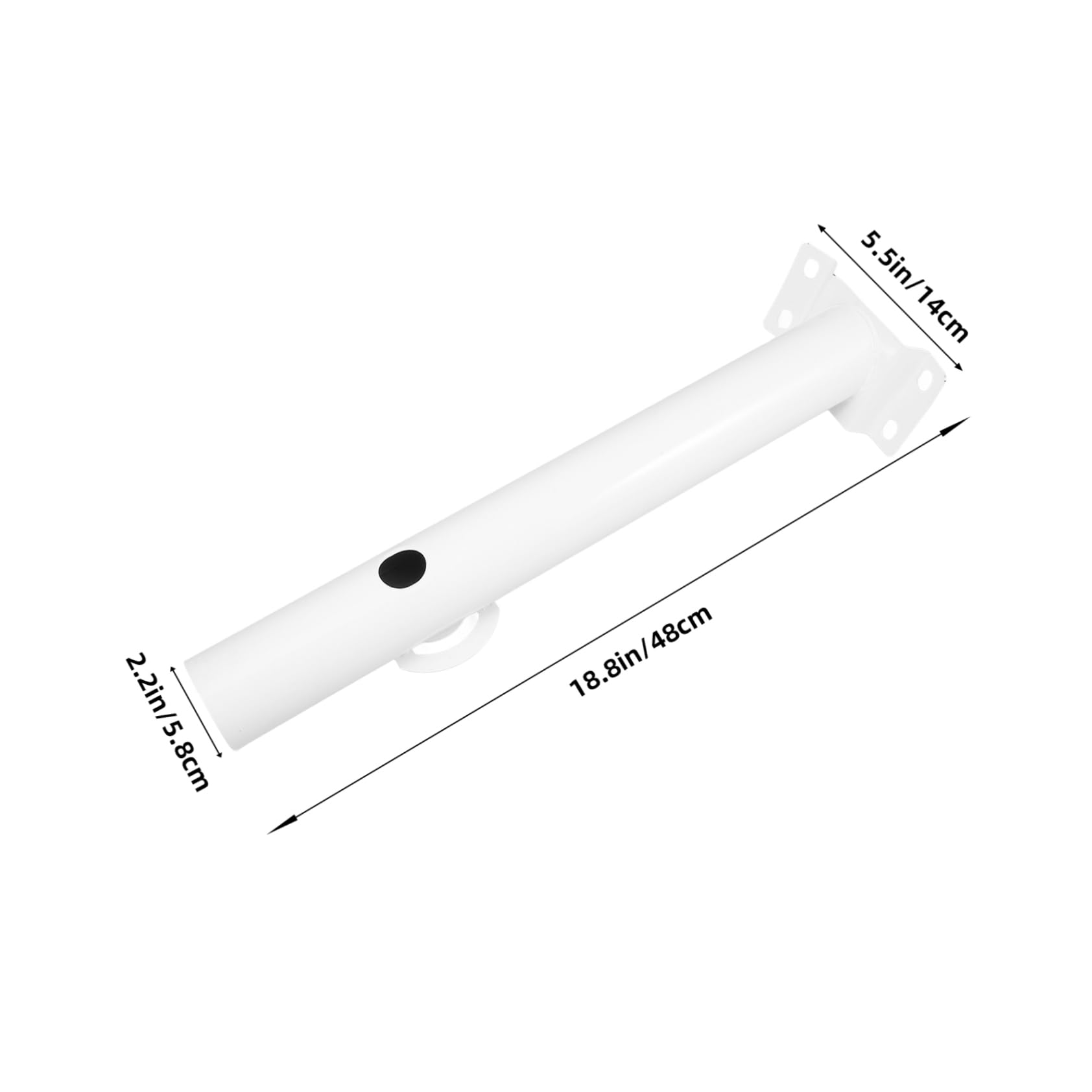 Happyyami Outdoor Solar Light Pole Mounting Bracket Arm for Solar Street Lights Easy Installation Portable Accessory Kit for Garden and Fence Lighting