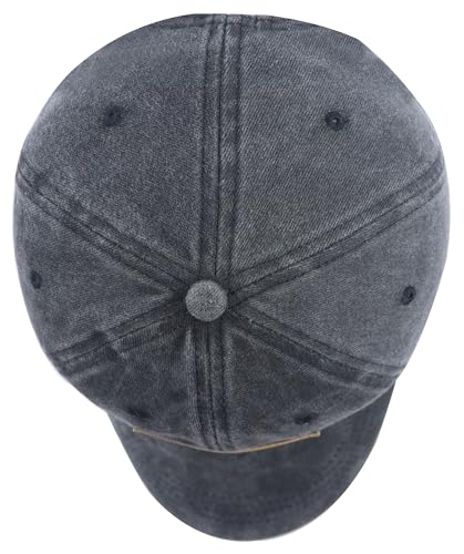 Image of Fishing Papa Hats for Men, Vintage Cotton Fishing Decor Leather Patch Baseball Cap for Dad Papa
