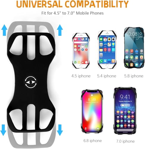 Image of Universal 360 Rotatable Bicycle Mobile Phone Holder for iPhone 13 /12 /11 /Pro Max /Pro /Mini /SE /XS /XR, 4.5-7 Inch Smartphones