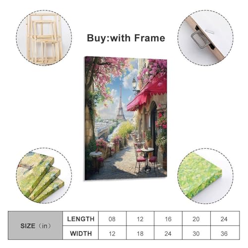 Tour Eiffel Murale Tableau Toile Impression Décoration Maison 30x45cm