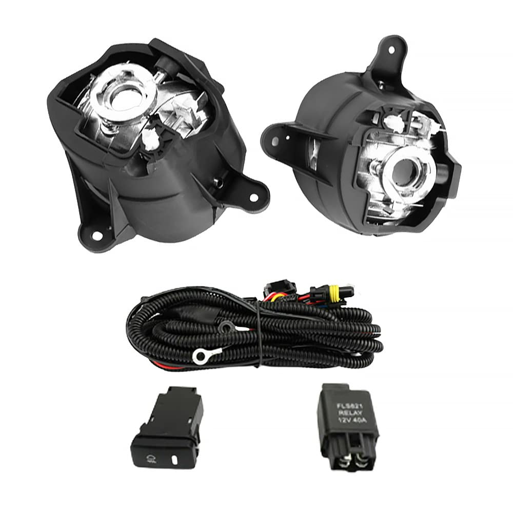 Riloer 2pcs 12V fendinebbia anteriori auto, sinistra destra fendinebbia alogeni fendinebbia sostituzione per T0Y0TA H-ilux V-IGO M-K7 2012-2014, impermeabile antipolvere sostituire kit