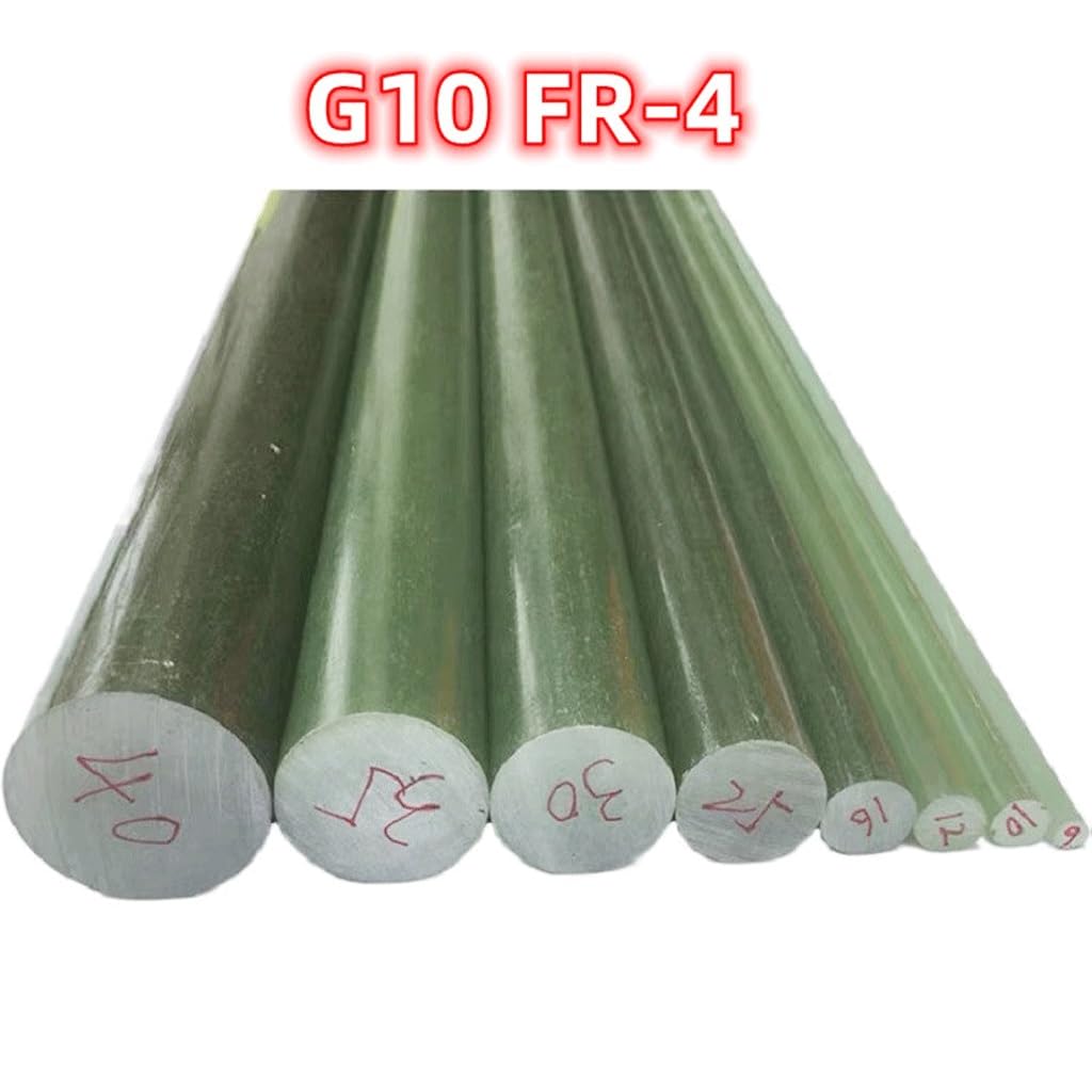 Varilla Aislante Fr4 G10 Longitud 50Cm Varilla de Epoxi Tablero de Fibra de Vidrio Verde Claro Varilla de Fibra de Vidrio/Diameter 25Mm
