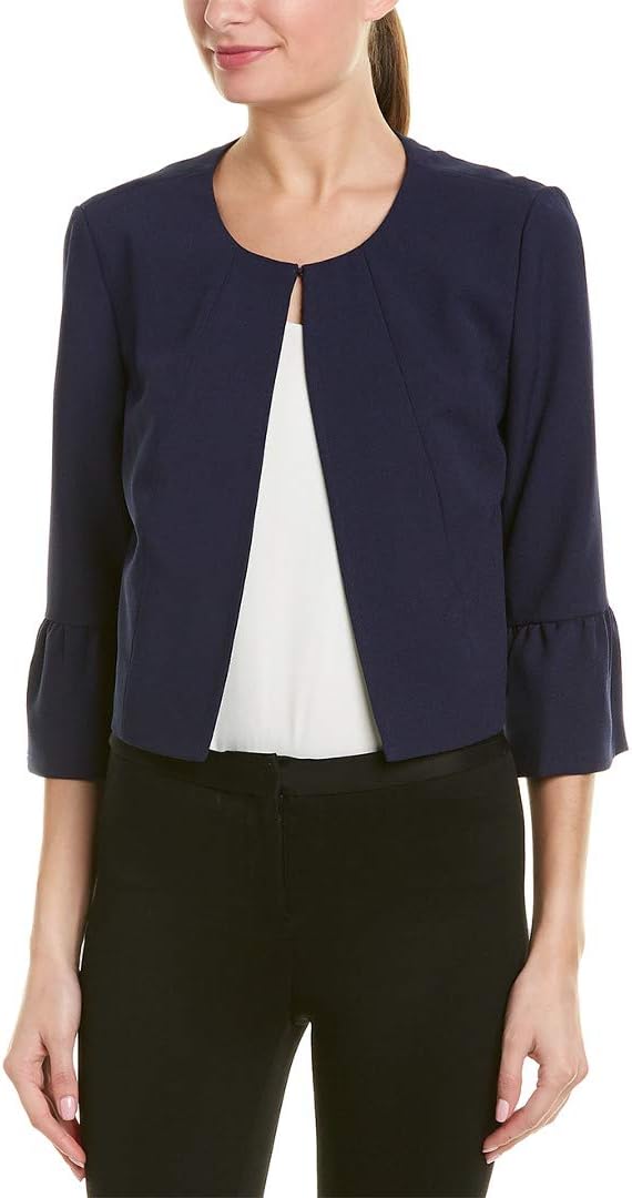 Karl Lagerfeld Paris womens Cropped Bell Sleeve Jacket