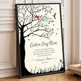 Personalized Song Lyrics Wall Art Custom Music Print, Wedding Song Lyric Canvas for Couples, Anniversary Valentine Gift