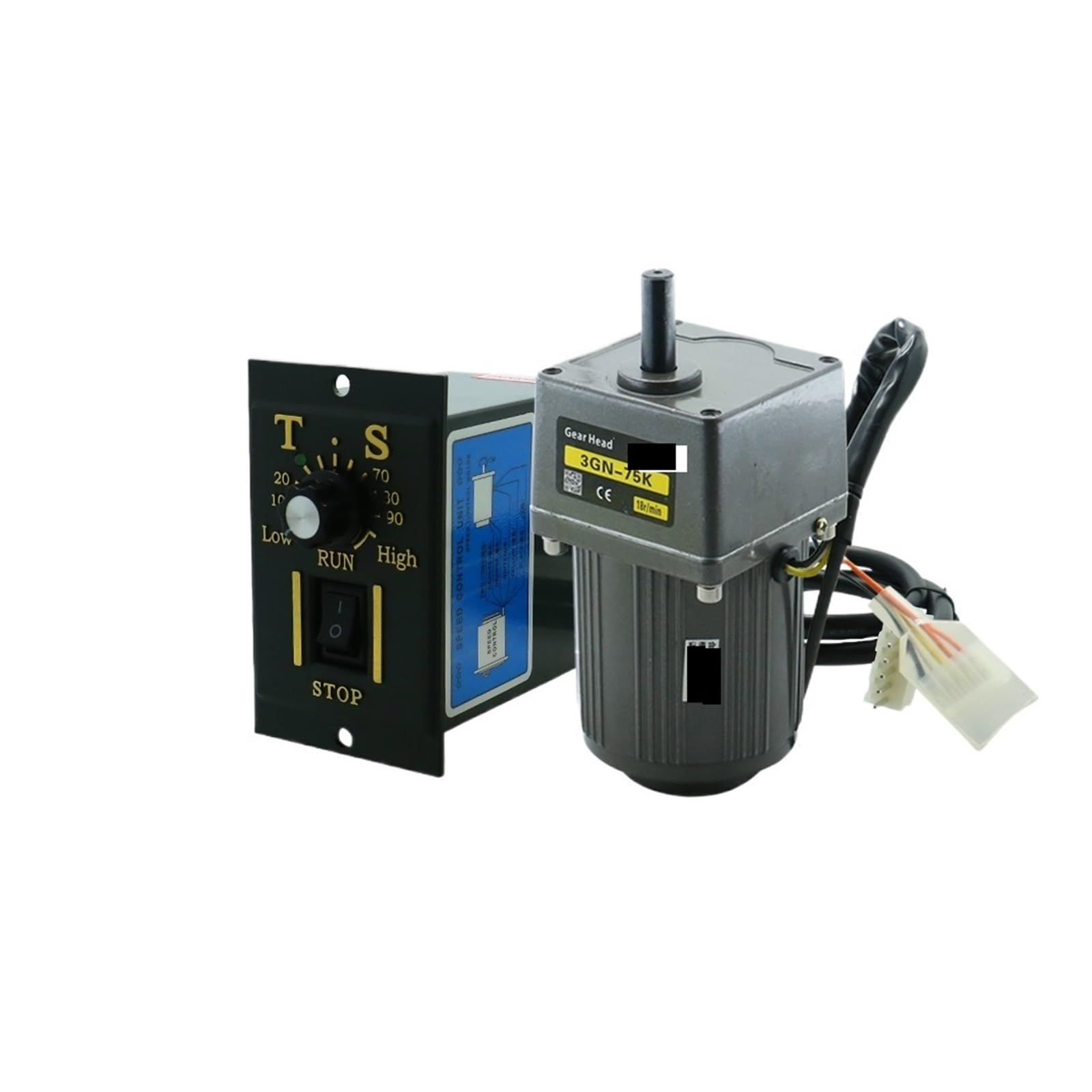 MUYTQAERG Asynchronous Motor 15W AC 220v 50/60hz Induction Shaft 10mm + Speed Controller 1350RPM 31K15RGN-C(0-233 RPM)
