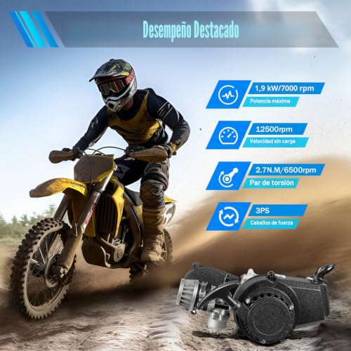Motor de 49cc 2 tiempos T8F con cadena y tanque para mini ATV 2