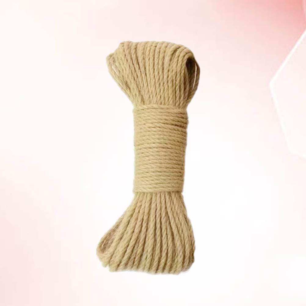Cabilock 30m Corde De Jute Naturelle Épaisse Ficelle Solide pour Loisirs Créatifs Emballage Cadeaux Noël