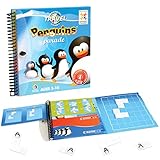JUEGO MAGNETICO: Coloca las piezas en el tablero de este rompecabezas niños de forma que los cuatro pingüinos esten colocados según diga el reto.