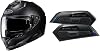 HJC HELMETS Motorcycle Helmets, Full Face, i71, Solid HJH247, SEMI FLAT Black, Incom, Built-in, For HJC SENA, SMART HJC 50B, HJA601, Black Mesh Bluetooth Compatible