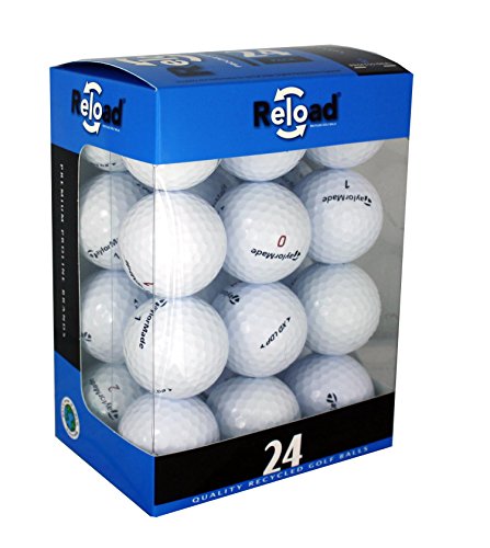 Taylor Made Reload Recycled Golf Balls (24-Pack) of Golf Balls, White