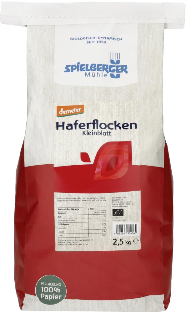Haferflocken Kleinblatt, demeter 6 x 2,50 kg
