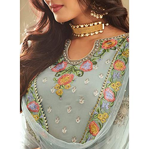 Indian/Pakistani Party Wear Sharara Style for Womens Georgette Plaazo Salwar Kameez for Women Ready to wear4