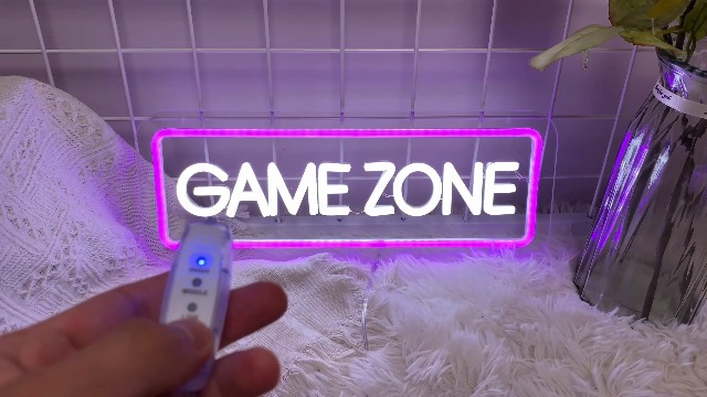 【色:GAMEZONE】GAME ZONEネオンサイン ゲーマーネオンライト ゲ Game Zone Neon Signs for Gamer Room Decor, Gaming Light Neon