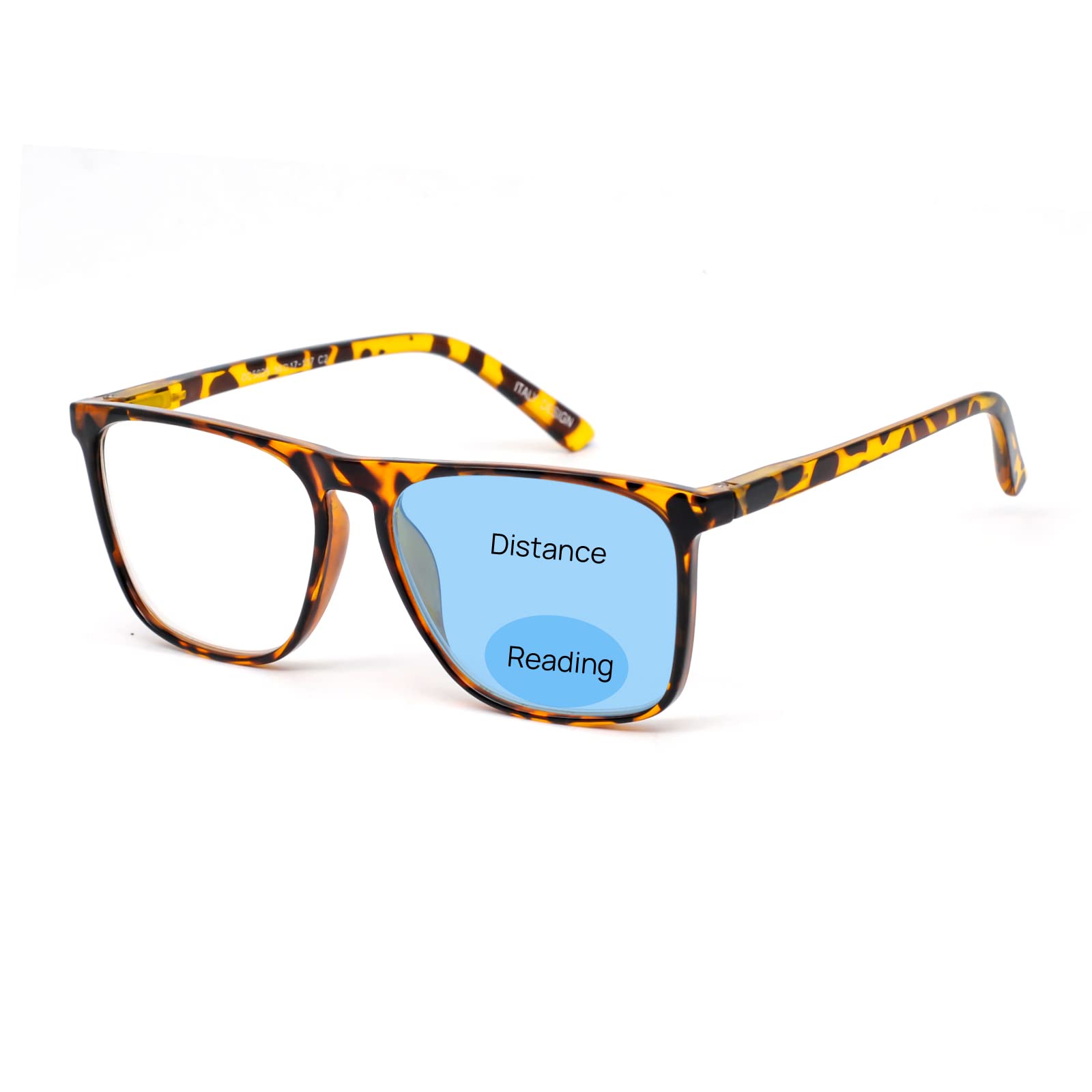 OCCI CHIARI Men's Bifocals Blue Light Glasses 3.5 Large Bifocal Glasses for Men, Brown Tortoiseshell, XL - Image 2