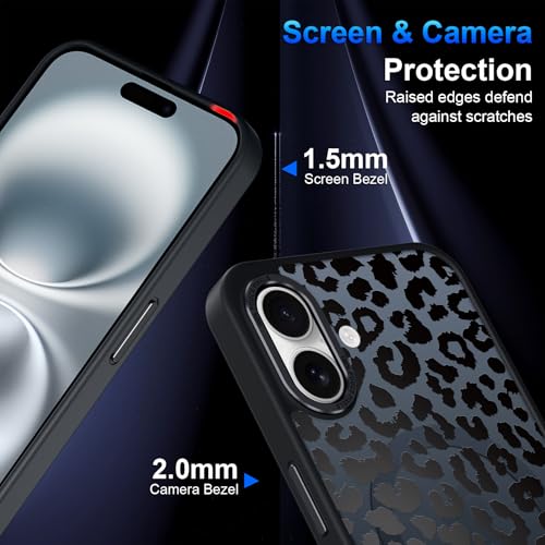 Coque mignonne iPhone 16 Plus motif guépard pour le quotidien chic - 6