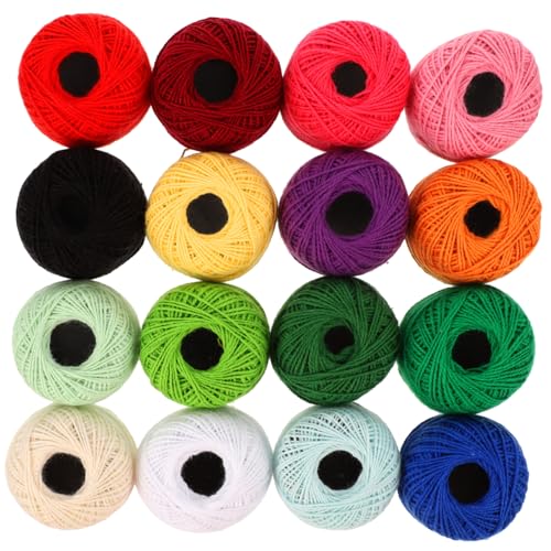 Hilos de bordar multicolor STOBOK 16 rollos kit DIY miniatura 1