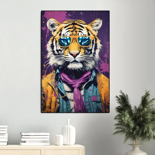 Affiche de mode tigre pour une décoration murale de salon moderne