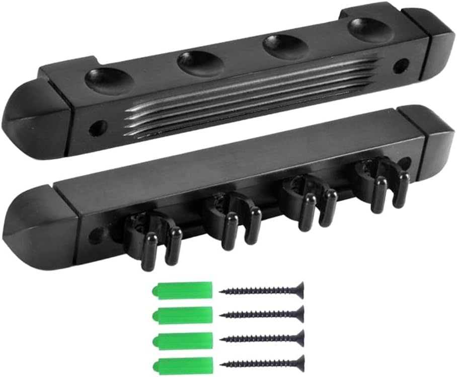 Pool Cue Rack Stick Holder Table Sticks Clips Wooden Hanging Rod Organizer Storage Billiard