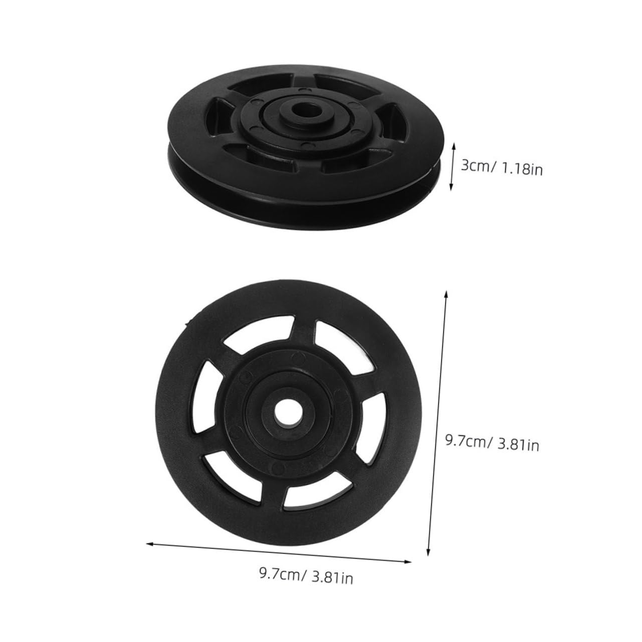 TOYANDONA Polea de Gimnasio de Nylon 90mm, Lote de 10 Piezas