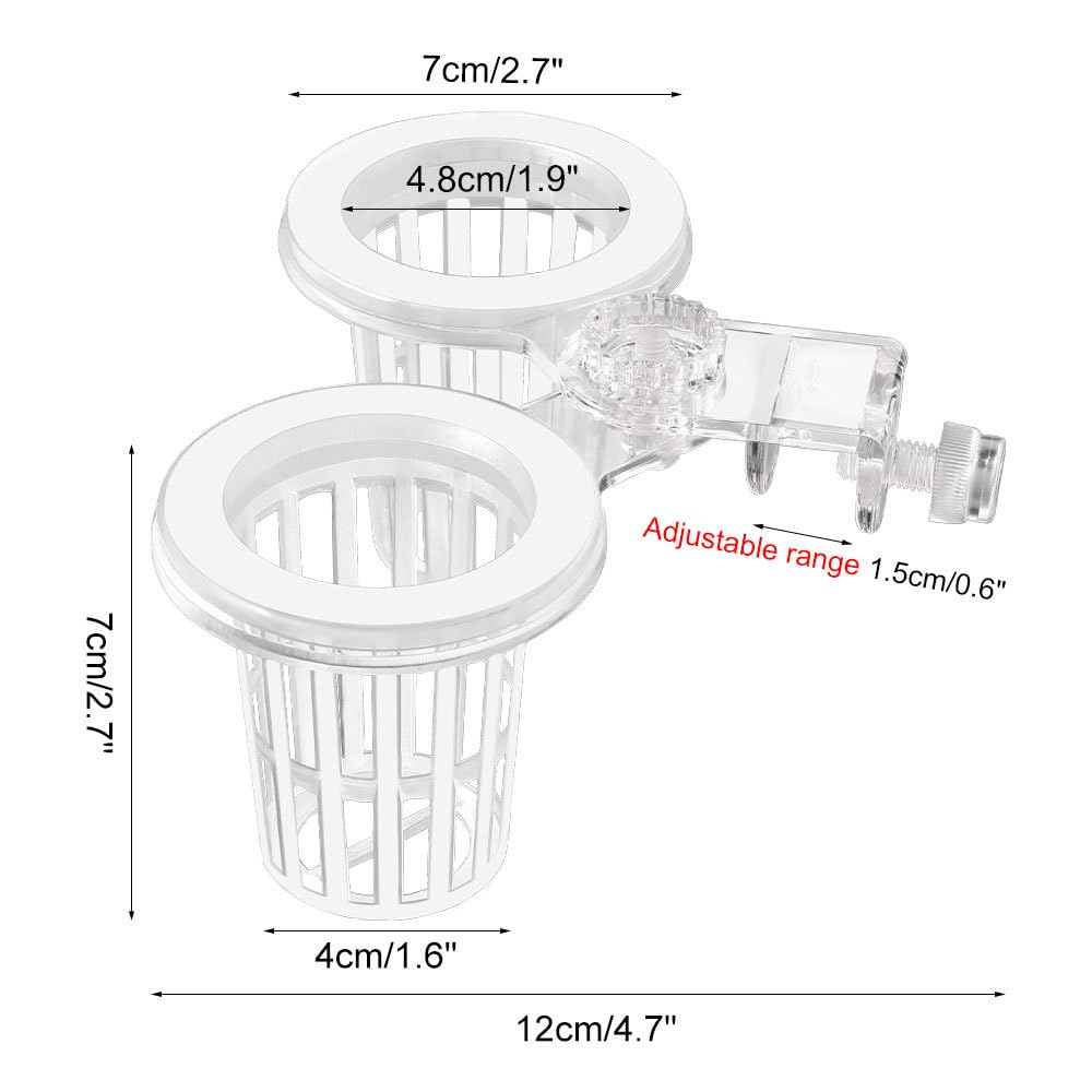 Aquarium Plant Holder,Hanging Fish Tank Pothos Holder 5cm/2.0" Height Adjustable Range for Fish Tank Wall Thickness up to 1.5cm/0.6" - Image 4