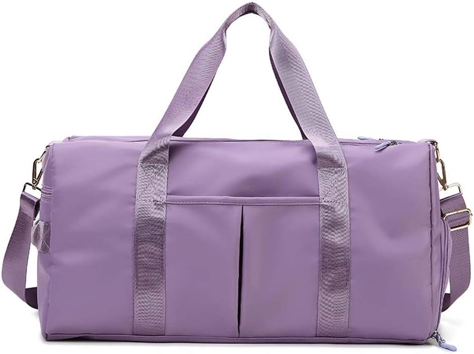 Unisex Wet and Dry Separation Gym Tote Bag with Shoes Compartment,Pretty Girl Boy Bag for Yoga/Sports/Weekend Getaway.