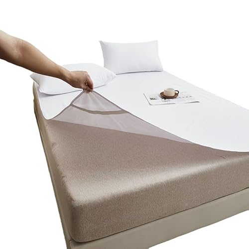 【Outop】防水シーツ おねしょシーツ 介護用防水シーツ 敷きパッド 柔らかい ソフト 吸湿 通気 蒸れない 四隅ゴムバンド付き 洗える 速乾 抗菌防臭 マットレスカバー オールシーズン 介護用シーツ おねしょシーツ 瞬間吸水 (140*200cm)