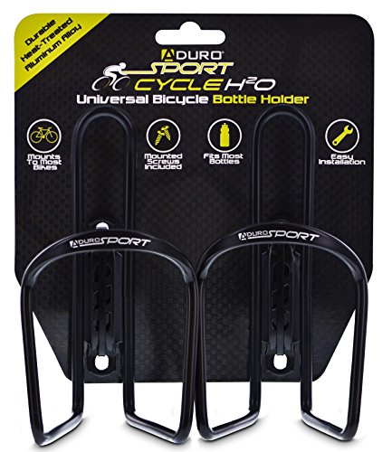 Aduro Bike Water Bottle Holder Aluminum Cage, [2X Pack] Bicycle Water Bottle Mount Lightweight For Cycling Fits Any Bike With Easy Installation #TOP6