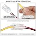 COB LED Strip to Wire Connector 20 Pieces Waterproof LED Adapter Connectors Transparent Solderless LED Light Strip Connectors for Strip Light Unwired Gapless Track Lighting Connector (2 Pin, 8 mm)