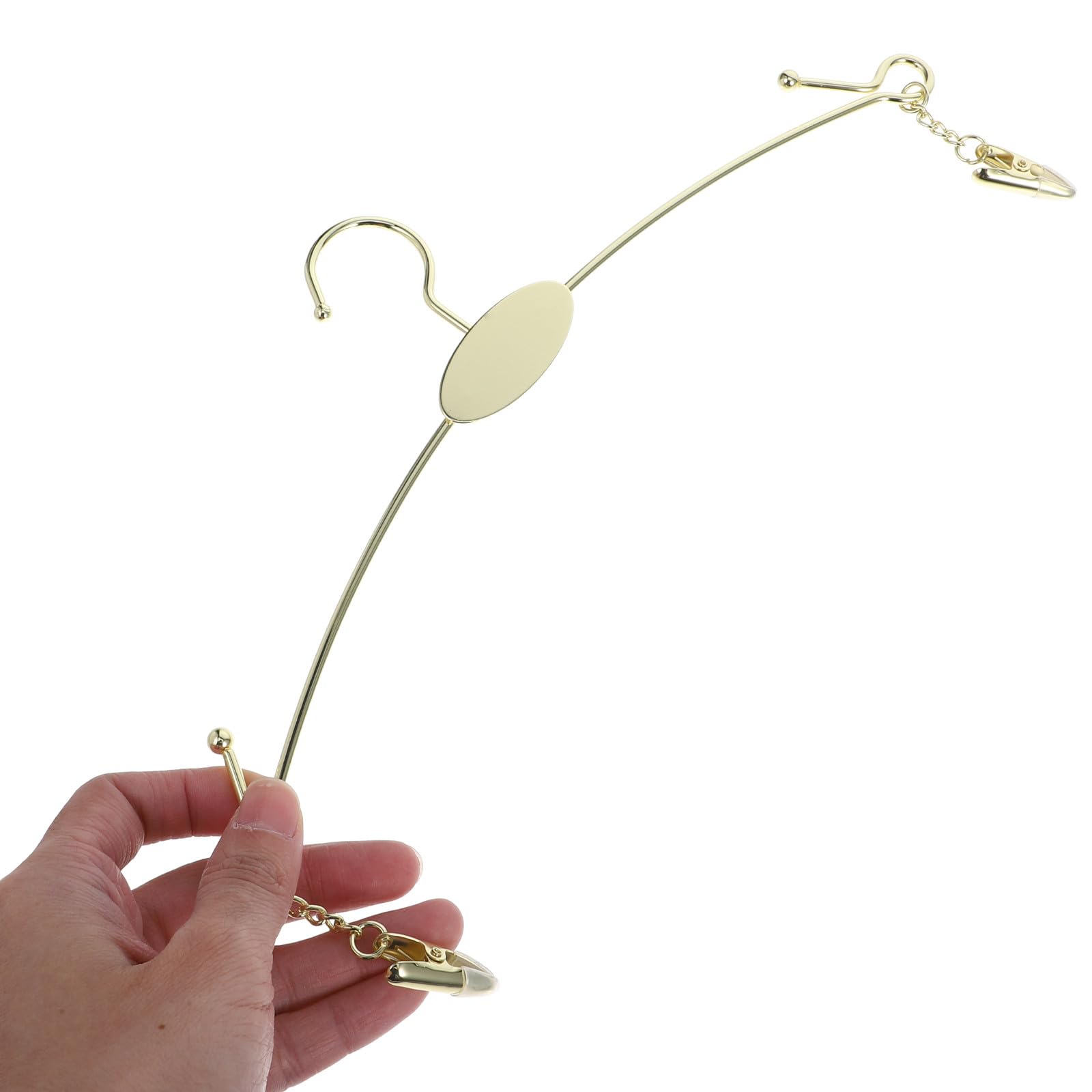 Set 10 Grucce in Metallo Dorato per Reggiseni Clip Organizer Salvaspazio Multifunzionale per Armadio per Esposizione e Conservazione Biancheria e Abbigliamento